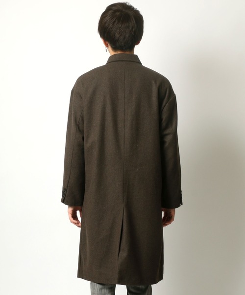 SITRY（シトリー）の「メルトンBIGステンカラーコート/バルカラーコート（ステンカラーコート・メンズ・ブラック/モカ/グレー系その他/ベージュ系その他・M/L/LL）」の6枚目の写真