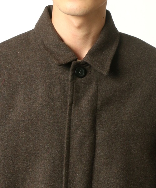 SITRY（シトリー）の「メルトンBIGステンカラーコート/バルカラーコート（ステンカラーコート・メンズ・ブラック/モカ/グレー系その他/ベージュ系その他・M/L/LL）」の7枚目の写真