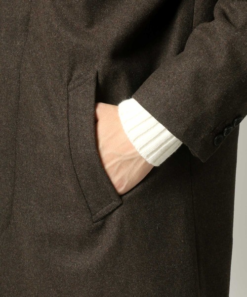 SITRY（シトリー）の「メルトンBIGステンカラーコート/バルカラーコート（ステンカラーコート・メンズ・ブラック/モカ/グレー系その他/ベージュ系その他・M/L/LL）」の9枚目の写真