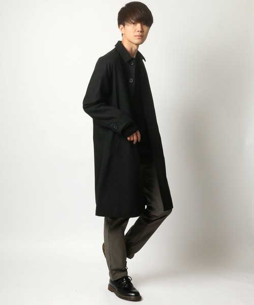 SITRY（シトリー）の「メルトンBIGステンカラーコート/バルカラーコート（ステンカラーコート・メンズ・ブラック/モカ/グレー系その他/ベージュ系その他・M/L/LL）」の13枚目の写真