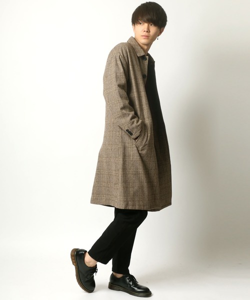SITRY（シトリー）の「メルトンBIGステンカラーコート/バルカラーコート（ステンカラーコート・メンズ・ブラック/モカ/グレー系その他/ベージュ系その他・M/L/LL）」の18枚目の写真