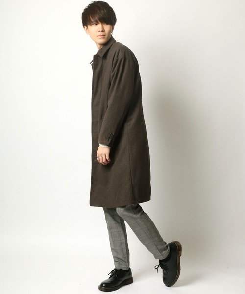 SITRY（シトリー）の「メルトンBIGステンカラーコート/バルカラーコート（ステンカラーコート・メンズ・ブラック/モカ/グレー系その他/ベージュ系その他・M/L/LL）」の20枚目の写真