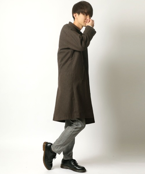 SITRY（シトリー）の「メルトンBIGステンカラーコート/バルカラーコート（ステンカラーコート・メンズ・ブラック/モカ/グレー系その他/ベージュ系その他・M/L/LL）」の21枚目の写真