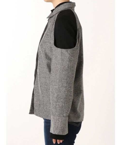 EMODA（エモダ）の「ヘリンボーンバストレイヤー2WAYトップ（シャツ/ブラウス・レディース・ベージュ/グレー/ブラック・FREE）」の12枚目の写真