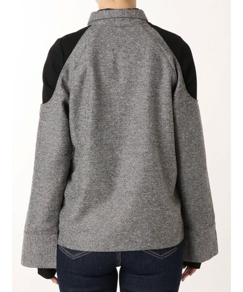 EMODA（エモダ）の「ヘリンボーンバストレイヤー2WAYトップ（シャツ/ブラウス・レディース・ベージュ/グレー/ブラック・FREE）」の13枚目の写真