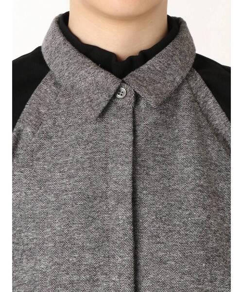 EMODA（エモダ）の「ヘリンボーンバストレイヤー2WAYトップ（シャツ/ブラウス・レディース・ベージュ/グレー/ブラック・FREE）」の14枚目の写真