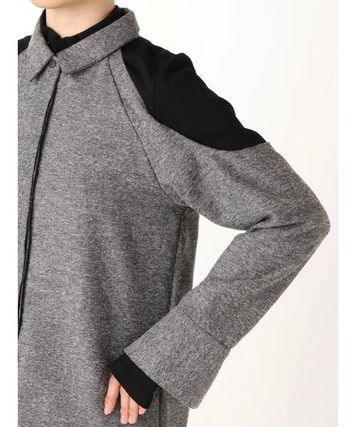 EMODA（エモダ）の「ヘリンボーンバストレイヤー2WAYトップ（シャツ/ブラウス・レディース・ベージュ/グレー/ブラック・FREE）」の15枚目の写真