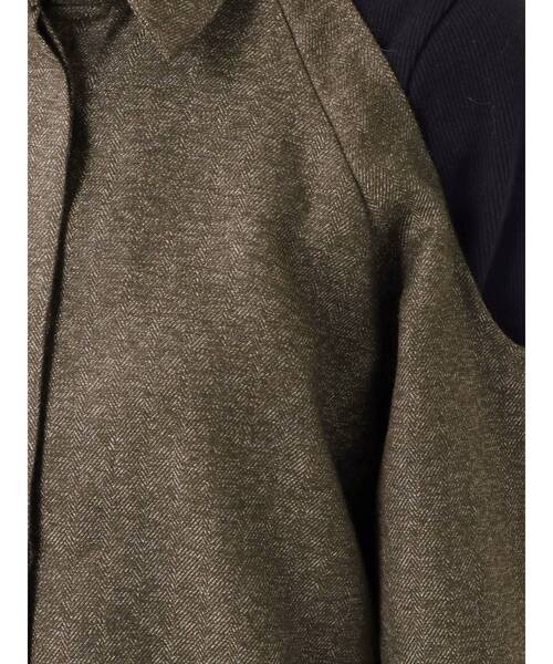 EMODA（エモダ）の「ヘリンボーンバストレイヤー2WAYトップ（シャツ/ブラウス・レディース・ベージュ/グレー/ブラック・FREE）」の19枚目の写真