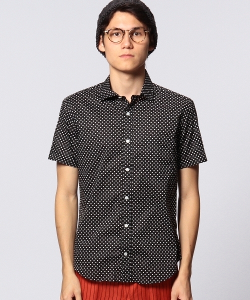 UNITED ARROWS（ユナイテッドアローズ）の「UAB ドットプリント　ショートスリーブシャツ ◆（シャツ/ブラウス・メンズ・ブラック/ベージュ・MEDIUM/SMALL/LARGE）」の10枚目の写真