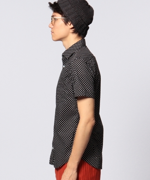 UNITED ARROWS（ユナイテッドアローズ）の「UAB ドットプリント　ショートスリーブシャツ ◆（シャツ/ブラウス・メンズ・ブラック/ベージュ・MEDIUM/SMALL/LARGE）」の9枚目の写真