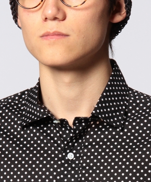 UNITED ARROWS（ユナイテッドアローズ）の「UAB ドットプリント　ショートスリーブシャツ ◆（シャツ/ブラウス・メンズ・ブラック/ベージュ・MEDIUM/SMALL/LARGE）」の7枚目の写真