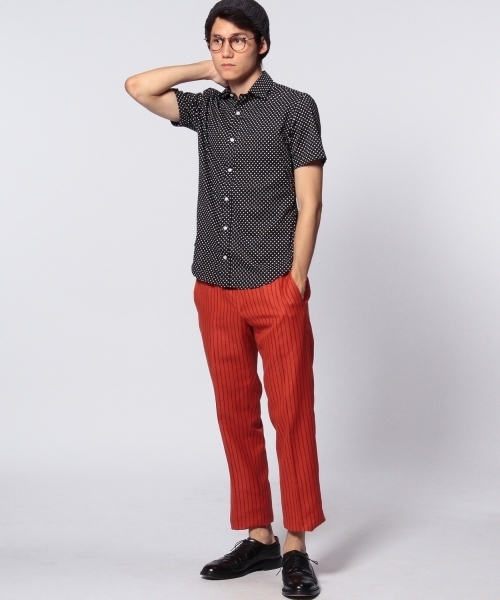 UNITED ARROWS（ユナイテッドアローズ）の「UAB ドットプリント　ショートスリーブシャツ ◆（シャツ/ブラウス・メンズ・ブラック/ベージュ・MEDIUM/SMALL/LARGE）」の3枚目の写真