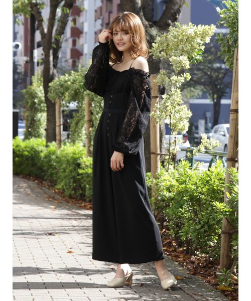 dazzlin(ダズリン)の「サス付プチリボンワイドパンツ(その他パンツ・レディース・オフホワイト/ブラック/カーキ/インディゴブルー・FREE)」の18枚目の写真
