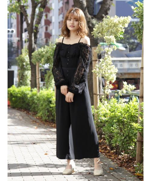dazzlin(ダズリン)の「サス付プチリボンワイドパンツ(その他パンツ・レディース・オフホワイト/ブラック/カーキ/インディゴブルー・FREE)」の19枚目の写真