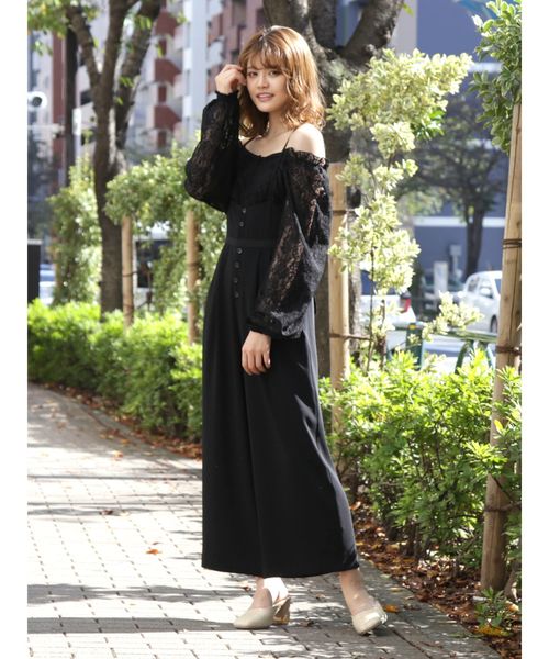 dazzlin(ダズリン)の「サス付プチリボンワイドパンツ(その他パンツ・レディース・オフホワイト/ブラック/カーキ/インディゴブルー・FREE)」の21枚目の写真