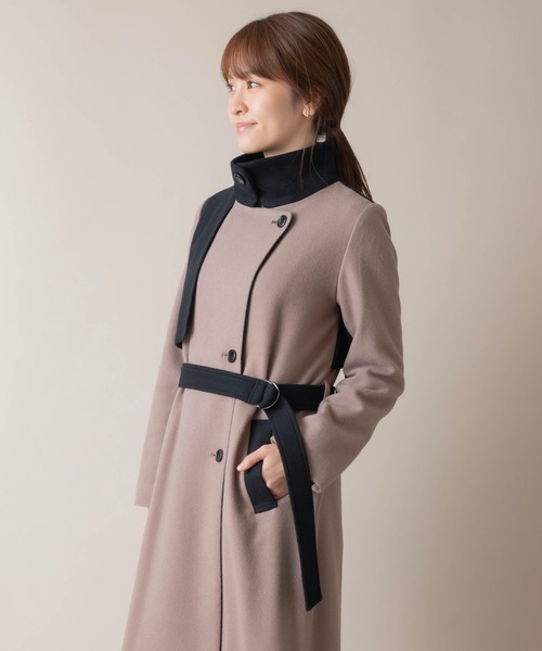 miniyu（ミニュウ）の「La SRIC/バックレースアップコート（トレンチコート・レディース・ブラック/ベージュ/グリーン・38）」の19枚目の写真