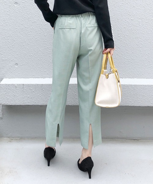 PICCIN(ピッチン)の「バックスリットストレートパンツ(その他パンツ・レディース・オフホワイト/オレンジ/ライトグリーン・M)」の2枚目の写真