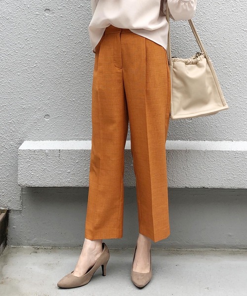 PICCIN(ピッチン)の「バックスリットストレートパンツ(その他パンツ・レディース・オフホワイト/オレンジ/ライトグリーン・M)」の14枚目の写真