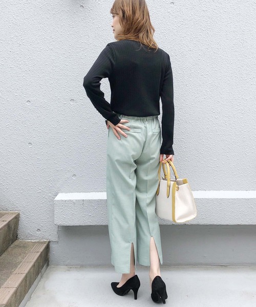 PICCIN(ピッチン)の「バックスリットストレートパンツ(その他パンツ・レディース・オフホワイト/オレンジ/ライトグリーン・M)」の21枚目の写真