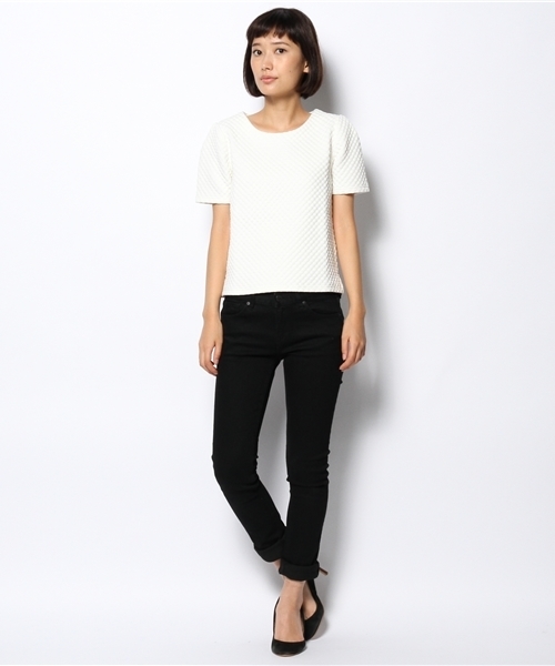 BEAMS LIGHTS Women's（ビームスライツ ウィメンズ）の「BEAMS LIGHTS / スタンプジャージ プルオーバー（Tシャツ/カットソー・レディース・オフホワイト/ブラック/ブルー・38/36）」の7枚目の写真