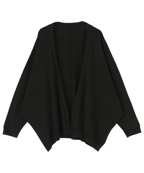 miette（ミエット）の「ﾘﾗｯｸｽﾄﾞﾙﾏﾝｶｰﾃﾞｨｶﾞﾝ（カーディガン/ボレロ・レディース・ブラック/ライトベージュ・FREE）」の2枚目の写真