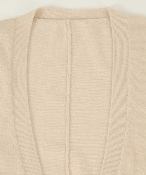 miette（ミエット）の「ﾘﾗｯｸｽﾄﾞﾙﾏﾝｶｰﾃﾞｨｶﾞﾝ（カーディガン/ボレロ・レディース・ブラック/ライトベージュ・FREE）」の4枚目の写真