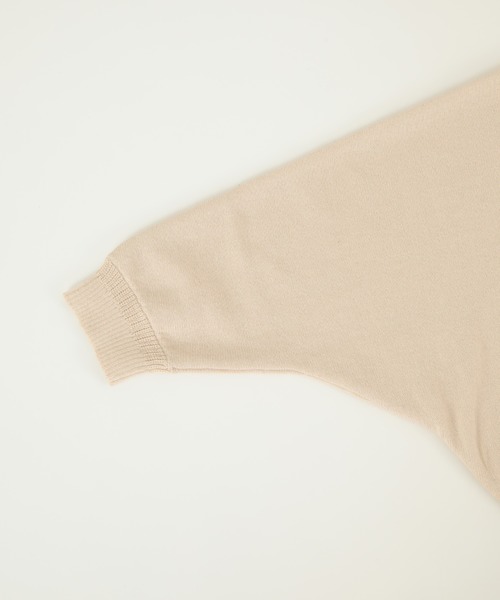 miette（ミエット）の「ﾘﾗｯｸｽﾄﾞﾙﾏﾝｶｰﾃﾞｨｶﾞﾝ（カーディガン/ボレロ・レディース・ブラック/ライトベージュ・FREE）」の5枚目の写真