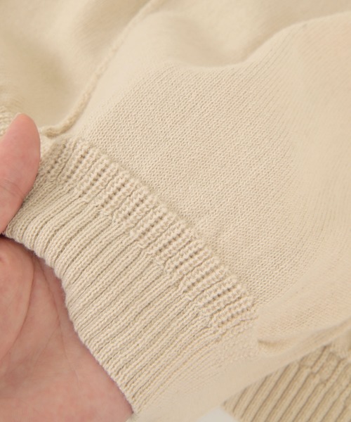 miette（ミエット）の「ﾘﾗｯｸｽﾄﾞﾙﾏﾝｶｰﾃﾞｨｶﾞﾝ（カーディガン/ボレロ・レディース・ブラック/ライトベージュ・FREE）」の7枚目の写真