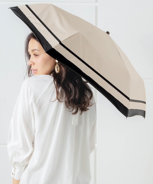 完全遮光晴雨兼用 折りたたみ傘 2本ライン