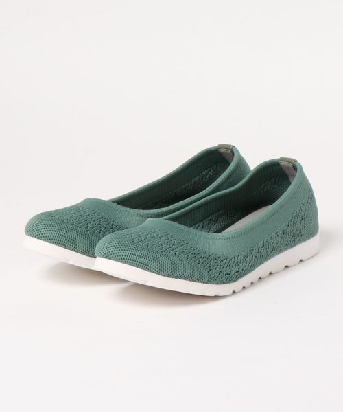 あしながおじさん(アシナガオジサン)の「〈あしながおじさん〉ニットフラットシューズ(スリッポン・レディース・ブラック/ホワイト/グレー/グリーン/ピンク/イエロー・22.5cm/23.0cm/23.5cm/24.0cm/24.5cm)」の4枚目の写真