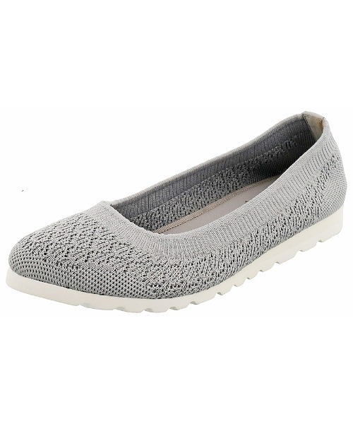 あしながおじさん(アシナガオジサン)の「〈あしながおじさん〉ニットフラットシューズ(スリッポン・レディース・ブラック/ホワイト/グレー/グリーン/ピンク/イエロー・22.5cm/23.0cm/23.5cm/24.0cm/24.5cm)」の7枚目の写真