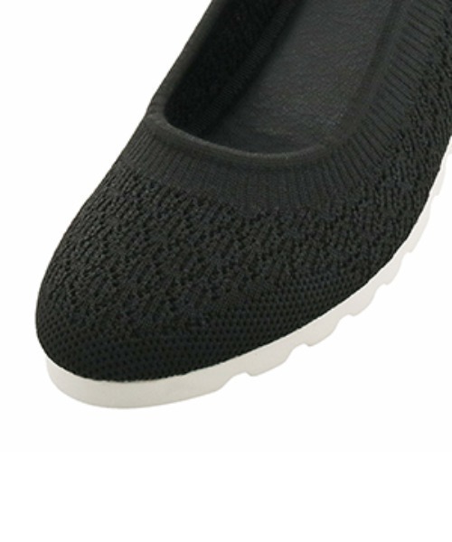 あしながおじさん(アシナガオジサン)の「〈あしながおじさん〉ニットフラットシューズ(スリッポン・レディース・ブラック/ホワイト/グレー/グリーン/ピンク/イエロー・22.5cm/23.0cm/23.5cm/24.0cm/24.5cm)」の10枚目の写真