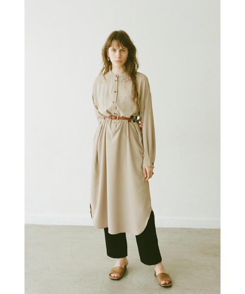 CLANE（クラネ）の「クラネ CLANE / ベーシックルーズ シャツワンピース（シャツワンピース・レディース・ホワイト/ブラック/ベージュ・1/2）」の16枚目の写真