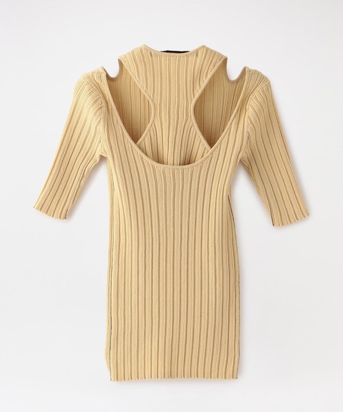 muller of yoshiokubo（ミュラーオブヨシオクボ）の「【muller of yoshiokubo】WOMEN Random rib knit top MLS20803（ニット/セーター・レディース・ベージュ系その他3・36/38）」の7枚目の写真