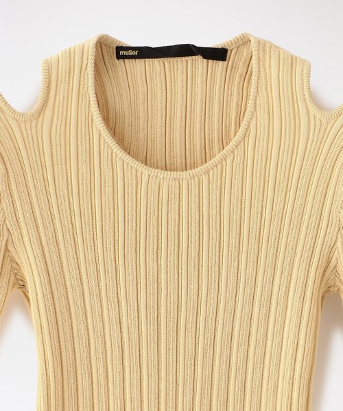 muller of yoshiokubo（ミュラーオブヨシオクボ）の「【muller of yoshiokubo】WOMEN Random rib knit top MLS20803（ニット/セーター・レディース・ベージュ系その他3・36/38）」の6枚目の写真