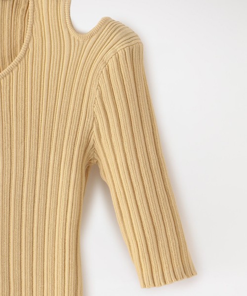 muller of yoshiokubo（ミュラーオブヨシオクボ）の「【muller of yoshiokubo】WOMEN Random rib knit top MLS20803（ニット/セーター・レディース・ベージュ系その他3・36/38）」の5枚目の写真