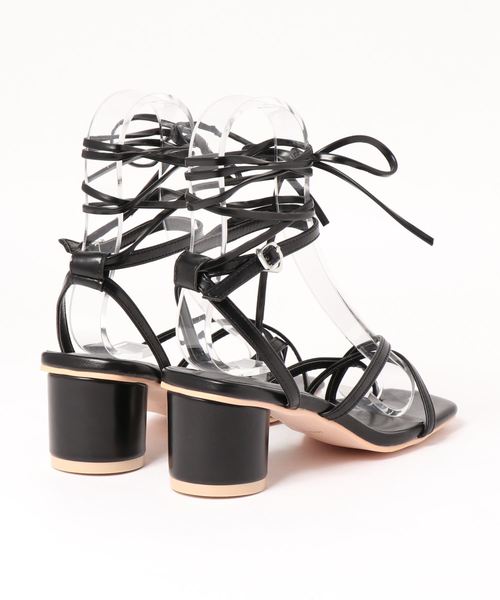 KOBE LETTUCE（コウベレタス）の「レースアップ2wayトングサンダル（サンダル・レディース・ホワイト/イエロー系その他/ブラック/パイソン・S/M/L/LL）」の7枚目の写真