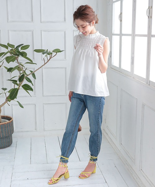 KOBE LETTUCE（コウベレタス）の「レースアップ2wayトングサンダル（サンダル・レディース・ホワイト/イエロー系その他/ブラック/パイソン・S/M/L/LL）」の16枚目の写真