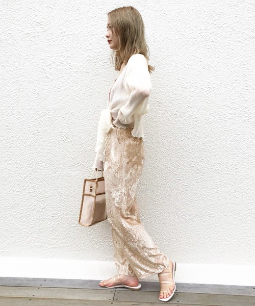 one after another NICE CLAUP（ワンアフターアナザーナイスクラップ）の「オパールパンツ（その他パンツ・レディース・ベージュ/オフホワイト/ミント・FREE）」の15枚目の写真