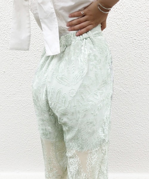 one after another NICE CLAUP（ワンアフターアナザーナイスクラップ）の「オパールパンツ（その他パンツ・レディース・ベージュ/オフホワイト/ミント・FREE）」の7枚目の写真