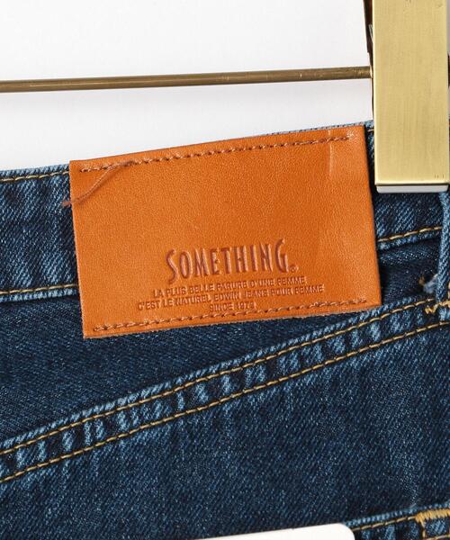 SOMETHING（サムシング）の「[ 別注 ] [サムシング] SC SOMETHING×GLR デニム フレア スカート（デニムスカート・レディース・コバルトブルー/ネイビー/ライトブルー・SMALL/MEDIUM）」の14枚目の写真