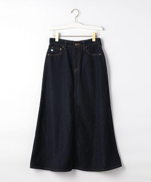 SOMETHING（サムシング）の「[ 別注 ] [サムシング] SC SOMETHING×GLR デニム フレア スカート（デニムスカート・レディース・コバルトブルー/ネイビー/ライトブルー・SMALL/MEDIUM）」の6枚目の写真