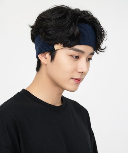 sunista（サニスタ）の「【sunista/サニスタ】 THICK leather / COOL MAX HAIR BAND（ヘアバンド・レディース・チャコール/ベージュ/カーキ/ブラック/ネイビー・FREE）」の2枚目の写真