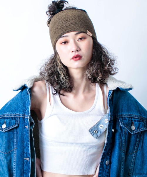 sunista（サニスタ）の「【sunista/サニスタ】 THICK leather / COOL MAX HAIR BAND（ヘアバンド・レディース・チャコール/ベージュ/カーキ/ブラック/ネイビー・FREE）」の5枚目の写真