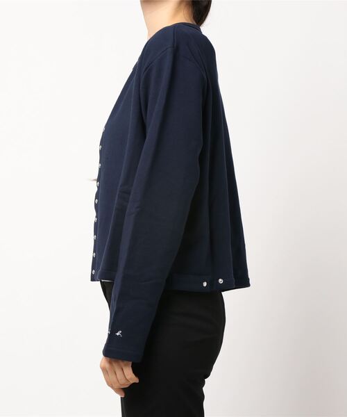 ☆美品☆ agnes b.ポケット付きカーディガン プレッション/ネイビー M001 CARDIGAN カーディガンプレッション