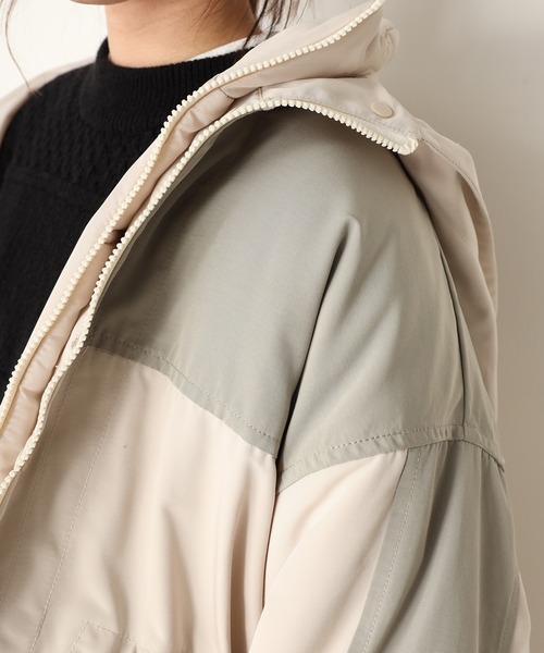 one after another NICE CLAUP（ワンアフターアナザーナイスクラップ）の「ライナーセット2wayブルゾン（ブルゾン・レディース・アイボリー/グレー/ベージュ・FREE）」の16枚目の写真