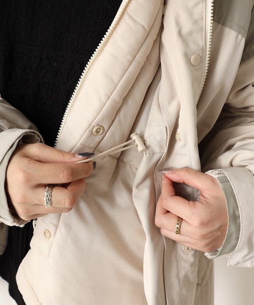 one after another NICE CLAUP（ワンアフターアナザーナイスクラップ）の「ライナーセット2wayブルゾン（ブルゾン・レディース・アイボリー/グレー/ベージュ・FREE）」の20枚目の写真
