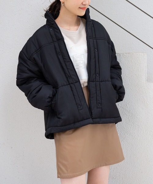 one after another NICE CLAUP（ワンアフターアナザーナイスクラップ）の「ライナーセット2wayブルゾン（ブルゾン・レディース・アイボリー/グレー/ベージュ・FREE）」の11枚目の写真