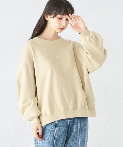 LEE リー　ヴィンテージ　カレッジロゴ　スウェット　センターロゴ刺繍　ゆるダボ 90s USA製 LEE リー ワッペン カレッジロゴ スウェット L グレー