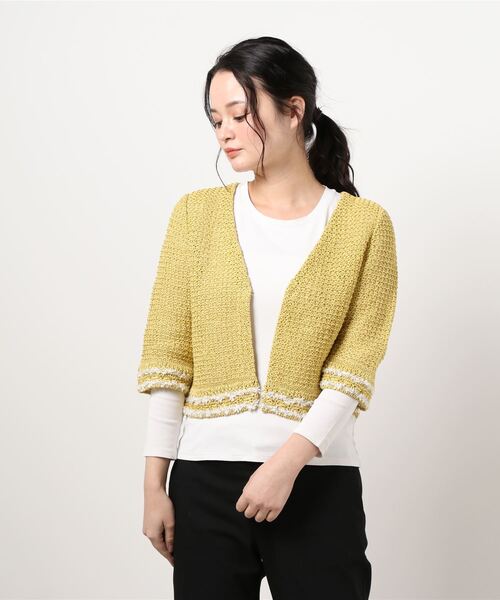 マーガレット　HANAEMORI ハナエモリ　カシミヤ１００%カーディガン マーガレット HANAEMORI ハナエモリ カシミヤ100